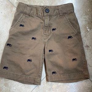 Gymboree khaki tractor shorts